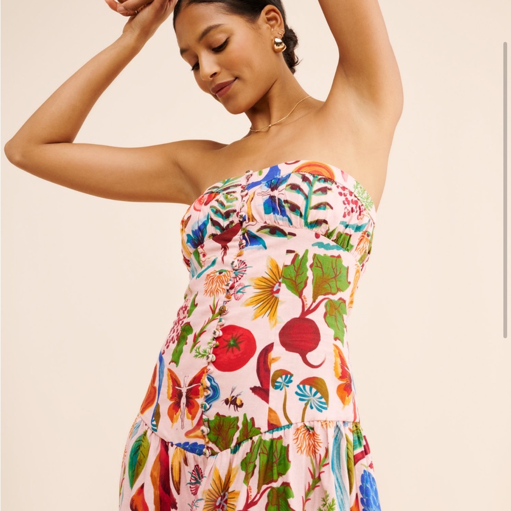 FARM Rio Multicolor Strapless Dress - Picture 4 of 4